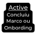 Active Concluíu Marco ou Onbording